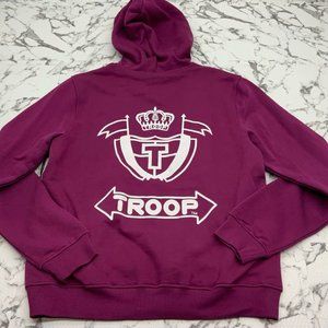 Men's Troop Purple | White Fashion Pull Over Hoodie NWT